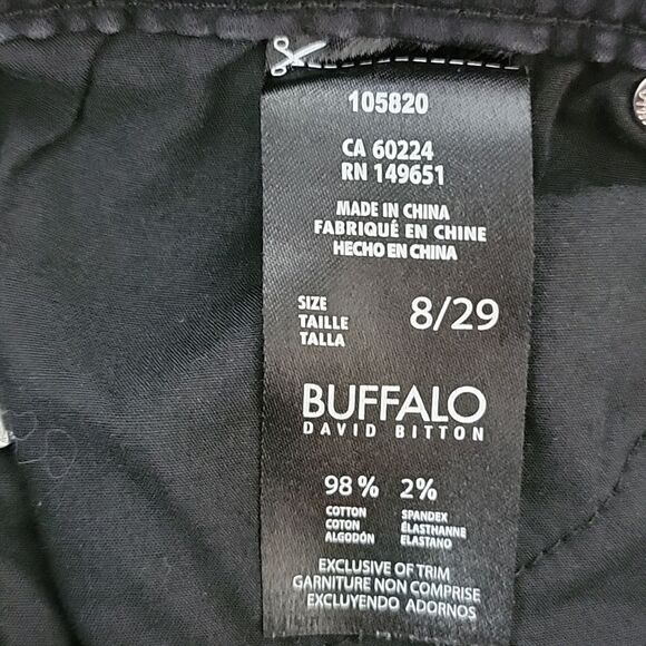 Buffalo David Bitton black skinny jeans Size 8 - Picture 10 of 13